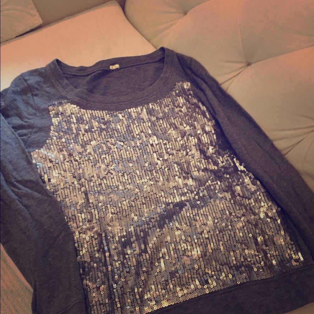 J Crew Sequined sweatshirt